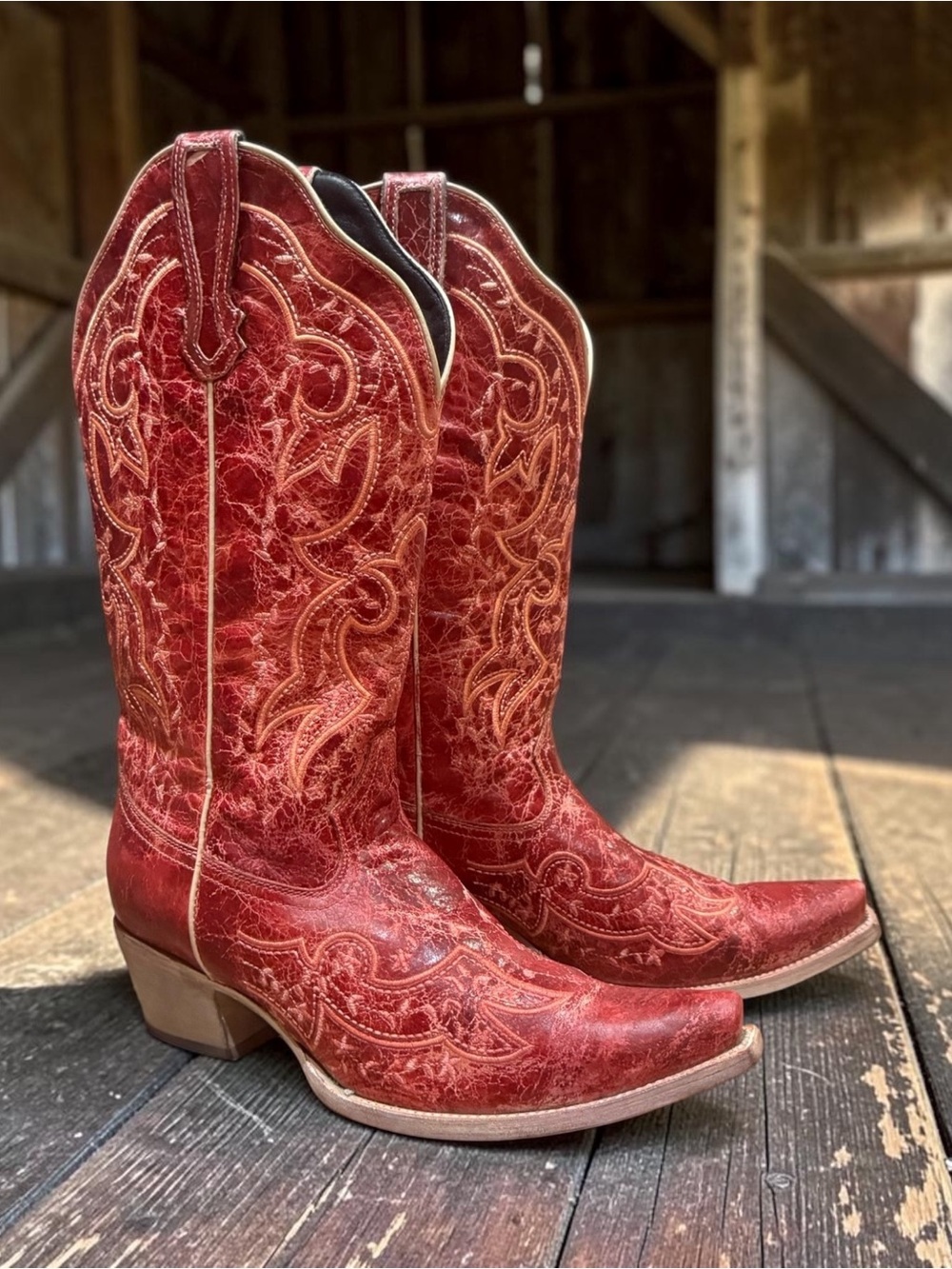 J B DILLON Zinnia Women's Western Boot Red Size 12